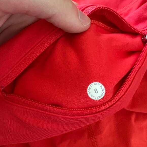 Lululemon Athletic Speed Up Mid Rise Short 4” Carnation Red Women’s Size 8 - Picture 8 of 9